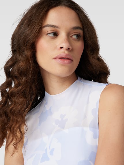 REVIEW Mesh Top mit STAR Print Violett 3