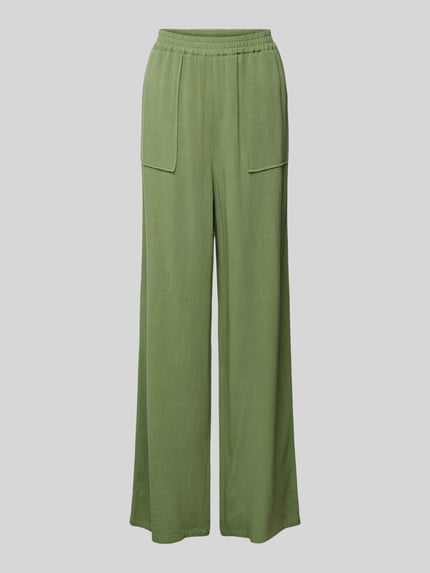 Jake*s Casual Loose Fit Stoffhose aus Viskose-Mix mit Leinen-Anteil Grass 2