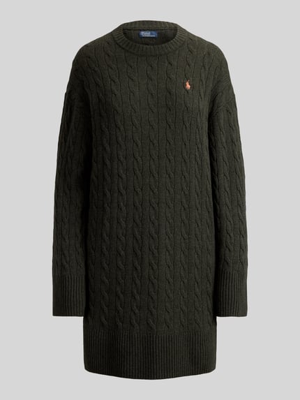 Polo Ralph Lauren Fließendes Freizeitkleid aus Woll-Kaschmir-Mix Oliv 2