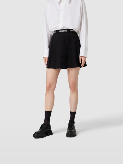 VETEMENTS minirok met labelstitching Zwart - 4