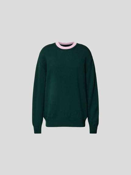 Botter Oversized sweter wełniany z czystej wełny Ciemnozielony 2
