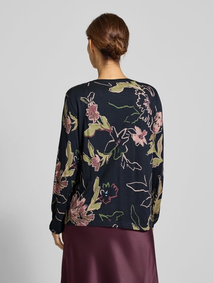 Tom Tailor Regular Fit Bluse aus Baumwoll-Mix Marine 5
