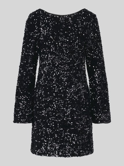 ONLY Paillettenkleid mit tiefem Rückenausschnitt Black 2