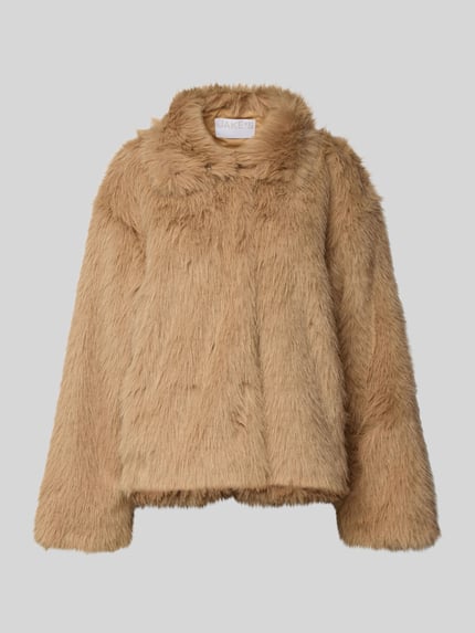 Jake*s Collection Kurtka z imitacji futra z wykładanym kołnierzem Camel 2