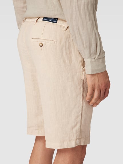 Zeybra Bermudas aus Leinen mit französischer Eingrifftasche Beige 3