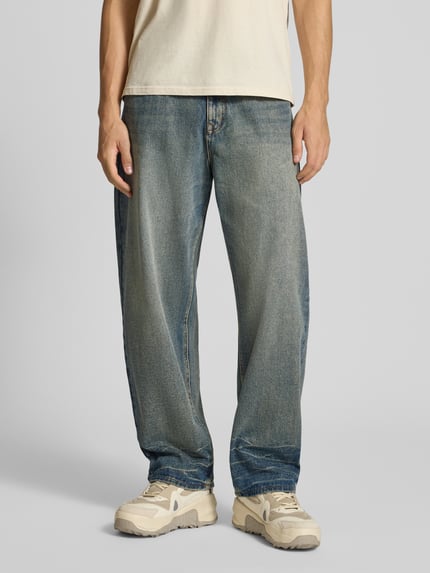REVIEW Loose Fit Jeans mit 5-Pocket-Design Dunkelblau 4