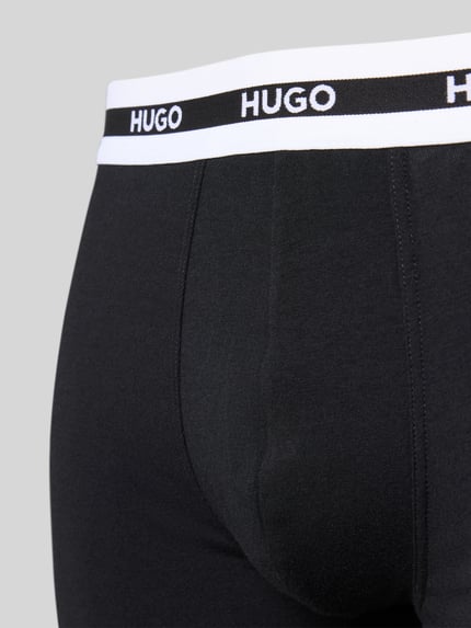 HUGO Obcisłe bokserki z mieszanka bawełny w zestaw 3 szt. Czarny 2
