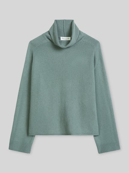 Marc O'Polo Rollkragenpullover mit Label-Detail Aqua 2