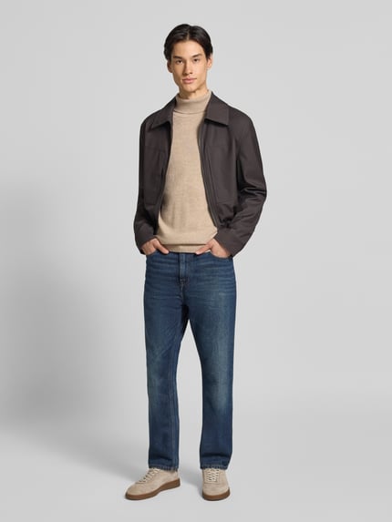 Christian Berg Men Rollkragenpullover aus Wolle-Kaschmir-Mix Beige Melange 1