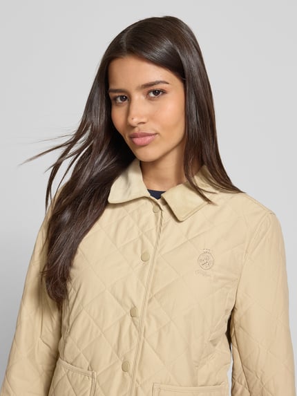 Tommy Hilfiger Kurtka pikowana o kroju slim fit z mieszanki bawełny Piaskowy 3