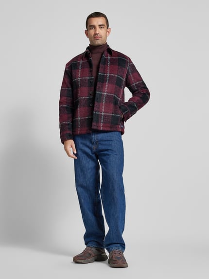 Scotch & Soda Regular Fit Hemdjacke mit Woll-Anteil Rot 1