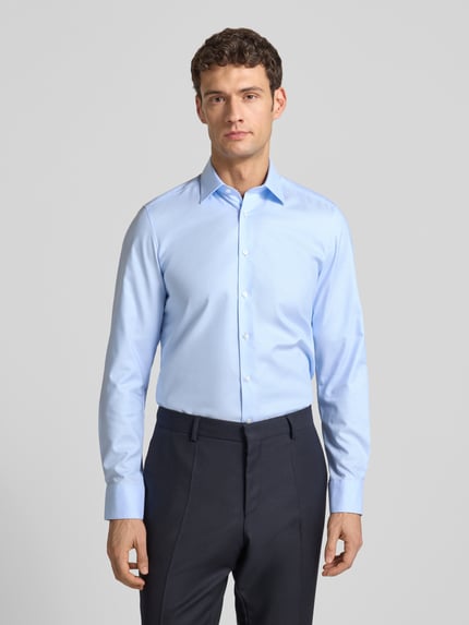 OLYMP Level 5 Slim Fit Business-Hemd aus Twill Bleu 4