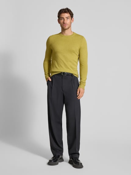 MCNEAL Gebreide pullover van wolmix met kasjmiermix Lindegroen gemêleerd - 1
