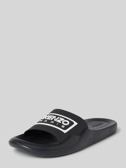 Kenzo Klapki z detal z logo Czarny 2