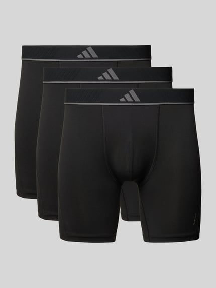 adidas Sportswear Obcisłe bokserki z elastycznym paskiem z logo w zestawie 3 szt. Czarny 1