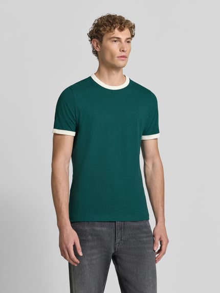 MCNEAL t-shirt o kroju regular fit z czystej bawełny Neonowy zielony 4