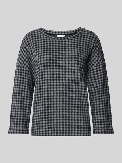 Tom Tailor Regular Fit Sweatshirt mit 3/4-Arm und Knopf-Detail Dunkelgrau 2