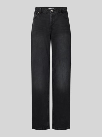 REVIEW Straight Fit Jeans aus reiner Baumwolle Black 2