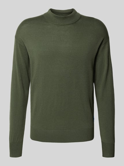 Scotch & Soda Strickpullover mit gerippten Abschlüssen Oliv 2