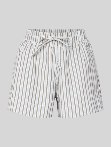 PIECES Wide Leg Jeansshorts aus Baumwoll-Mix Modell 'BILLO' Hellblau 2