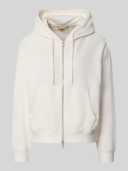 Produktfoto, Oversized Sweatjacke aus Baumwoll-Mix Modell 'SOUL' von Smith and Soul, cremeweiß, Kapuze, Känguru-Tasche, Zweiwege-Reißverschluss, elastische Abschlüsse