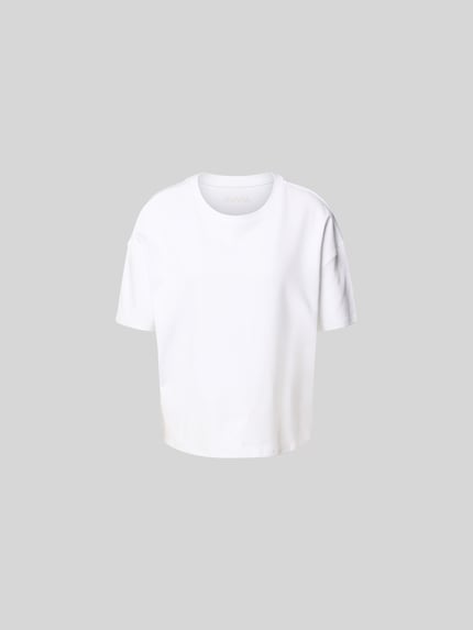t-shirt o kroju regular fit z mieszanki bawełny Shop The Look MANNEQUINE