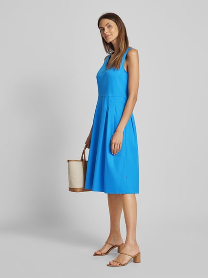 ROBE LÉGÈRE Knielanges Kleid mit V-Ausschnitt Bleu 1