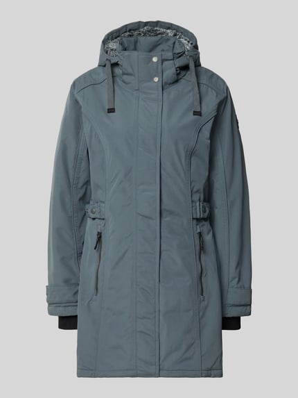 G.I.G.A. DX Regular fit parka met verborgen ritssluiting Rookblauw - 2
