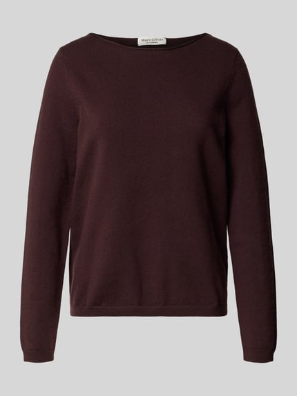 Marc O'Polo Regular Fit Strickpullover mit Schurwoll-Anteil Bordeaux 2