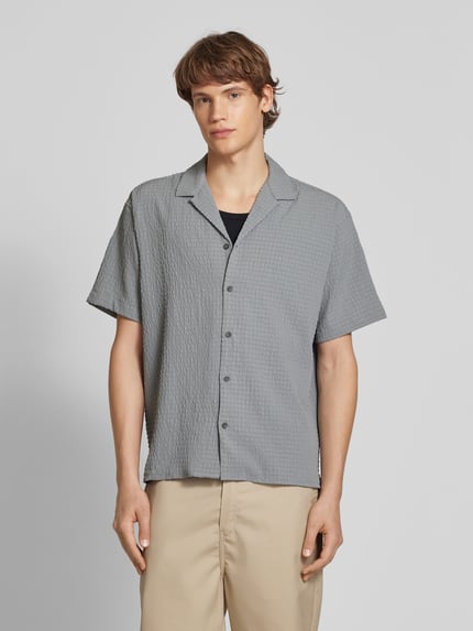 JACK & JONES Freizeithemd mit Knopfleiste Modell 'PABLO' Hellgrau 4