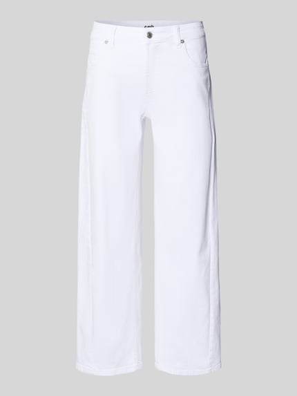 CAMBIO Spodnie z tkaniny o kroju wide fit w stylu 5-pocket model 'Oria' Biały 2