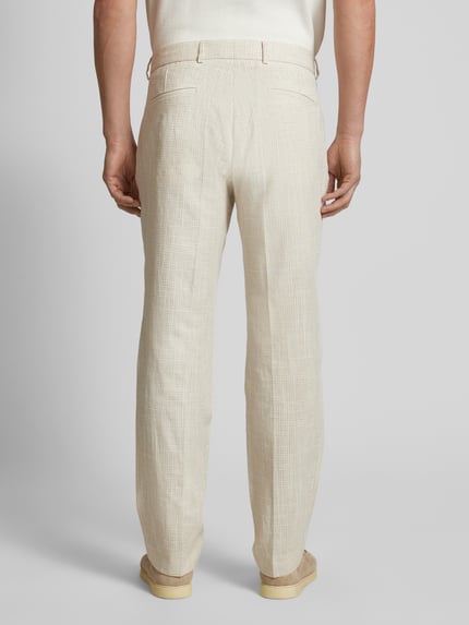 CG – CLUB of GENTS Regular Fit Anzughose mit Leinen-Anteil Modell 'Peter' Beige 5