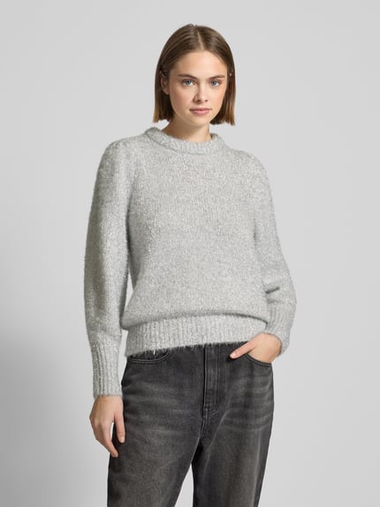 ONLY Regular Fit Strickpullover mit Effektgarn Modell 'ANNI' Offwhite 4