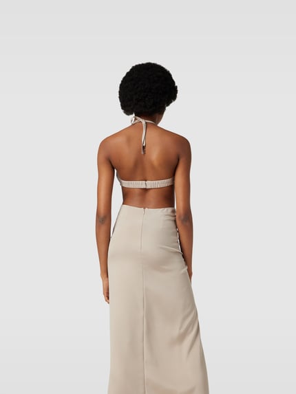 The Mannei Bustier in vlechtlook Taupe - 5