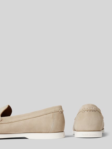Polo Ralph Lauren Leren loafers met siernaden, model 'MERTON VENETIAN' Beige - 2