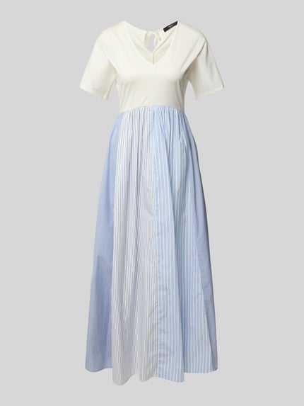 Weekend Max Mara Maxikleid mit V-Ausschnitt Modell 'BRONZO' Weiss 2