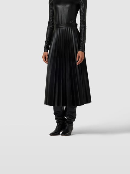MM6 Maison Margiela Spódnica midi w skórzanym wyglądzie Czarny 4