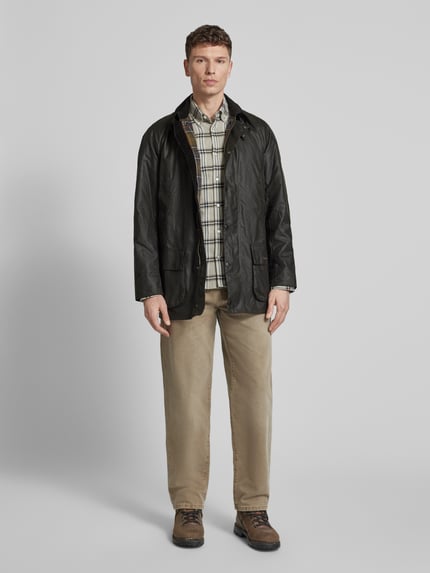 Barbour Taliowana kurtka funkcyjna z woskowanej bawełny model 'BRISTOL' Oliwkowy 1
