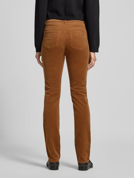 Christian Berg Woman Slim Fit Cordhose im 5-Pocket-Design Cognac 5