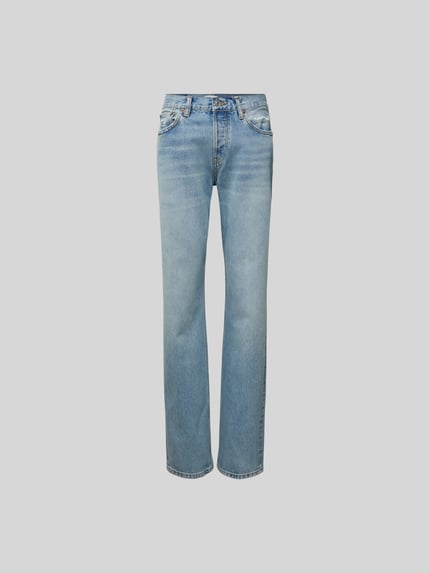 RE/DONE Straight Fit Jeans im Used-Look Hellblau 2