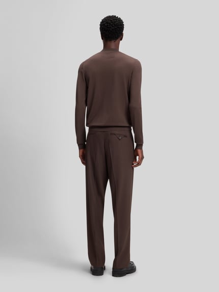HUGO Regular Fit Pullover aus Viskose-Mix Modell 'San Marc-CV' Dunkelbraun 5