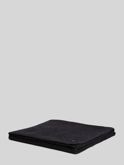 Tommy Hilfiger Schal aus Wolle Kaschmir mit Logo-Detail Anthrazit 4
