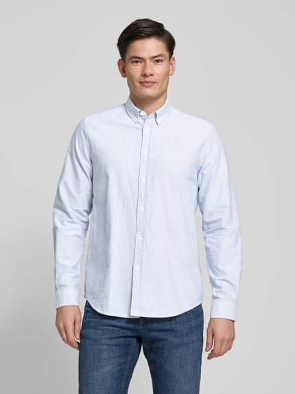 Samsøe Samsøe Regular Fit Freizeithemd mit Button-Down-Kragen Modell 'SALIAM' Hellblau 4