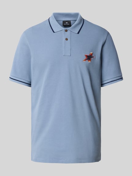 Paul Smith Poloshirt mit Label-Stitching Blau 2