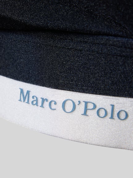Produktfoto, Bikini-Oberteil mit Label-Schriftzug Modell 'SUMMER STRIPES' von Marc O'Polo, efekt: jednolity kolor, z napisem z logo, wykończenie materiału: stretch