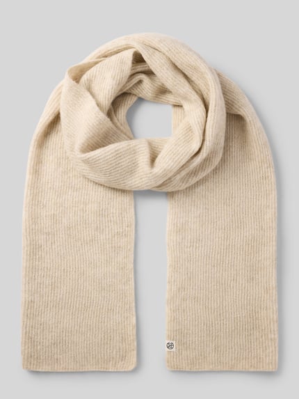 MSCH Copenhagen Schal aus elastischem Woll-Mix mit Alpaka-Anteil Modell 'Hope' Offwhite Melange 1