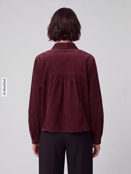 Marc O'Polo DENIM Bluzka z długim rękawem o kroju regular fit z czystej bawełny Bordowy 5
