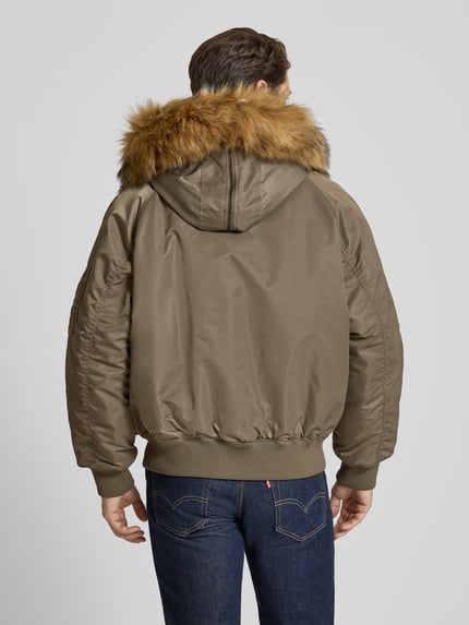 HUGO Comfort fit functioneel jack in bomberstijl, model 'BRAKO2541' Middengrijs - 5