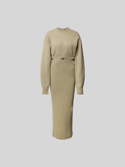 Gebreide jurk met ribboorden Shop The Look MANNEQUINE