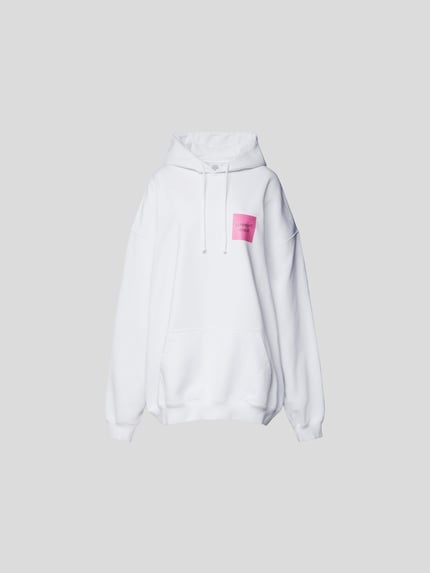 VETEMENTS oversized hoodie met labelprint Wit - 2